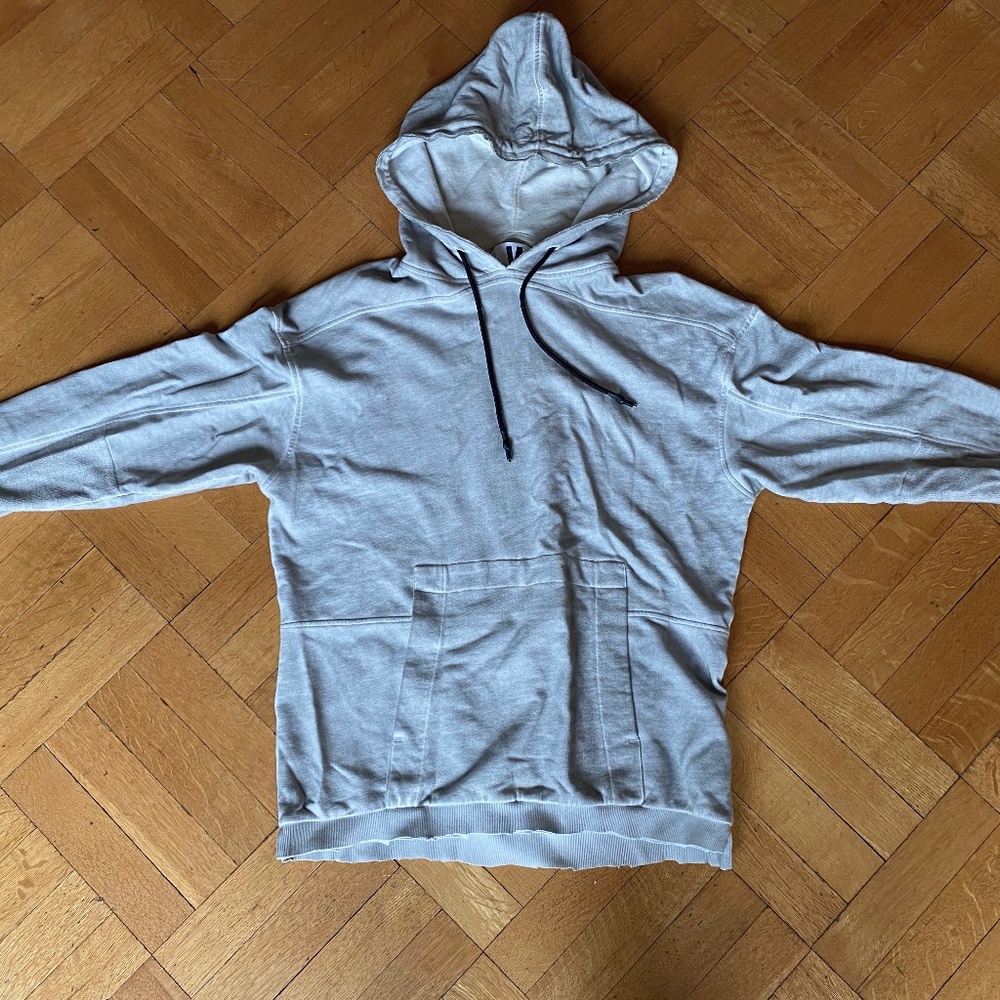 New Look Raw Edge Gray Hoodie